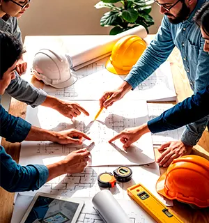 Design shape used in footer layout by a professional construction service provider in Chennai.